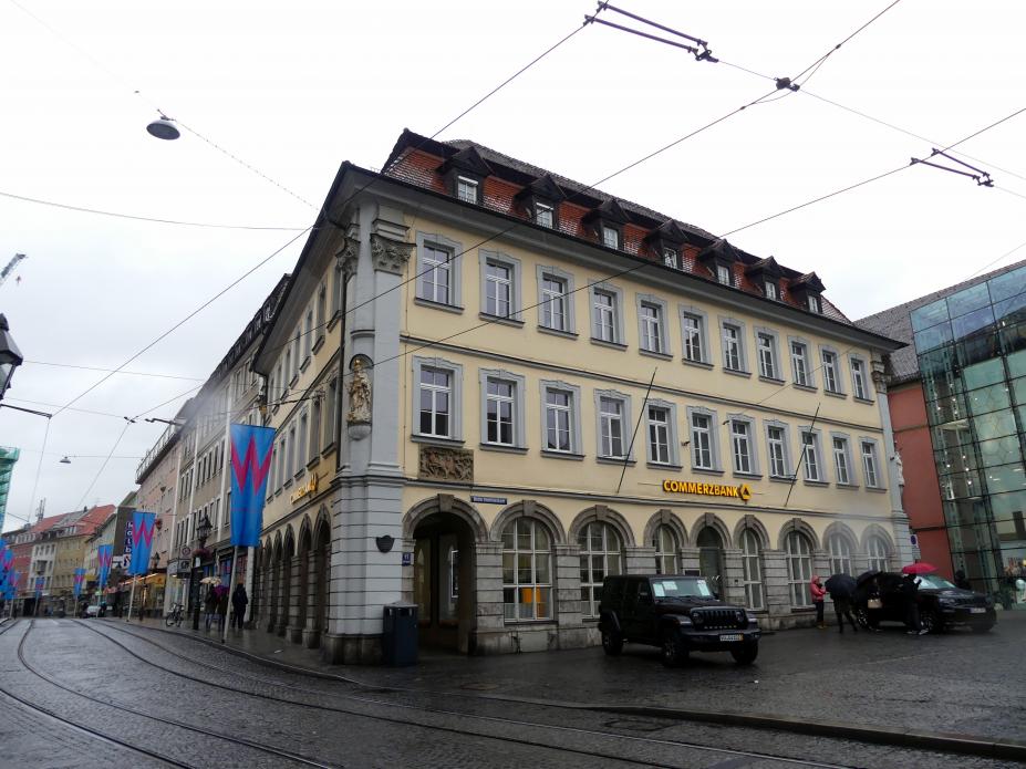 Würzburg, ehem. Gasthaus "Zum Hirschen", heute Commerzbank, Bild 4/4