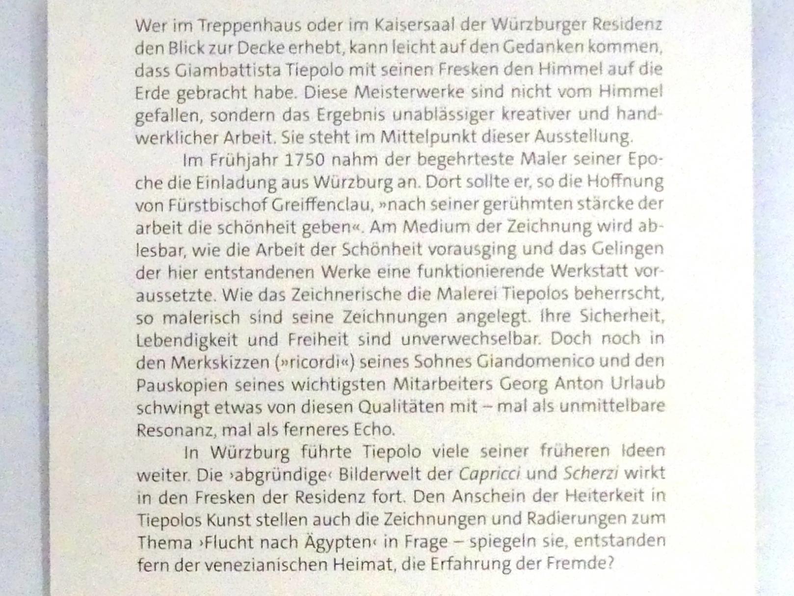 Würzburg, Martin von Wagner Museum, Ausstellung "Tiepolo und seine Zeit in Würzburg" vom 31.10.2020-15.07.2021, Bild 2/12