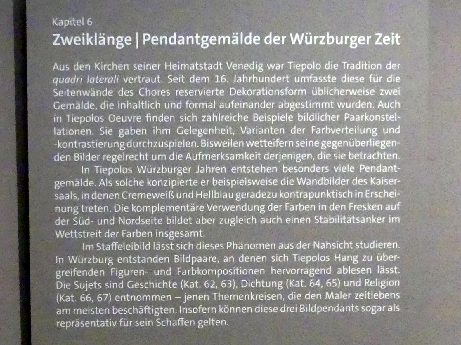 Würzburg, Martin von Wagner Museum, Ausstellung "Tiepolo und seine Zeit in Würzburg" vom 31.10.2020-15.07.2021, Bild 5/12