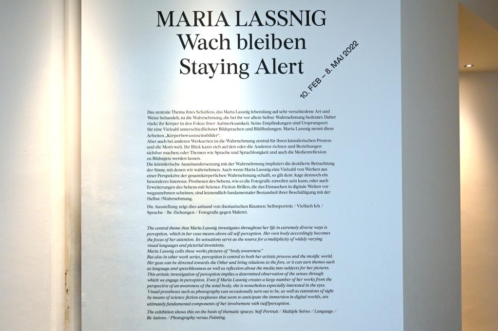 Bonn, Kunstmuseum, Ausstellung "Maria Lassnig - Wach bleiben" vom 10.02. - 08.05.2022, Bild 2/4