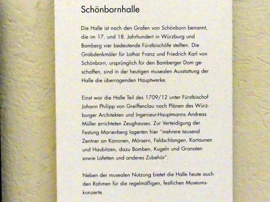 Würzburg, Museum für Franken (ehem. Mainfränkisches Museum), Schönbornhalle, Bild 4/4
