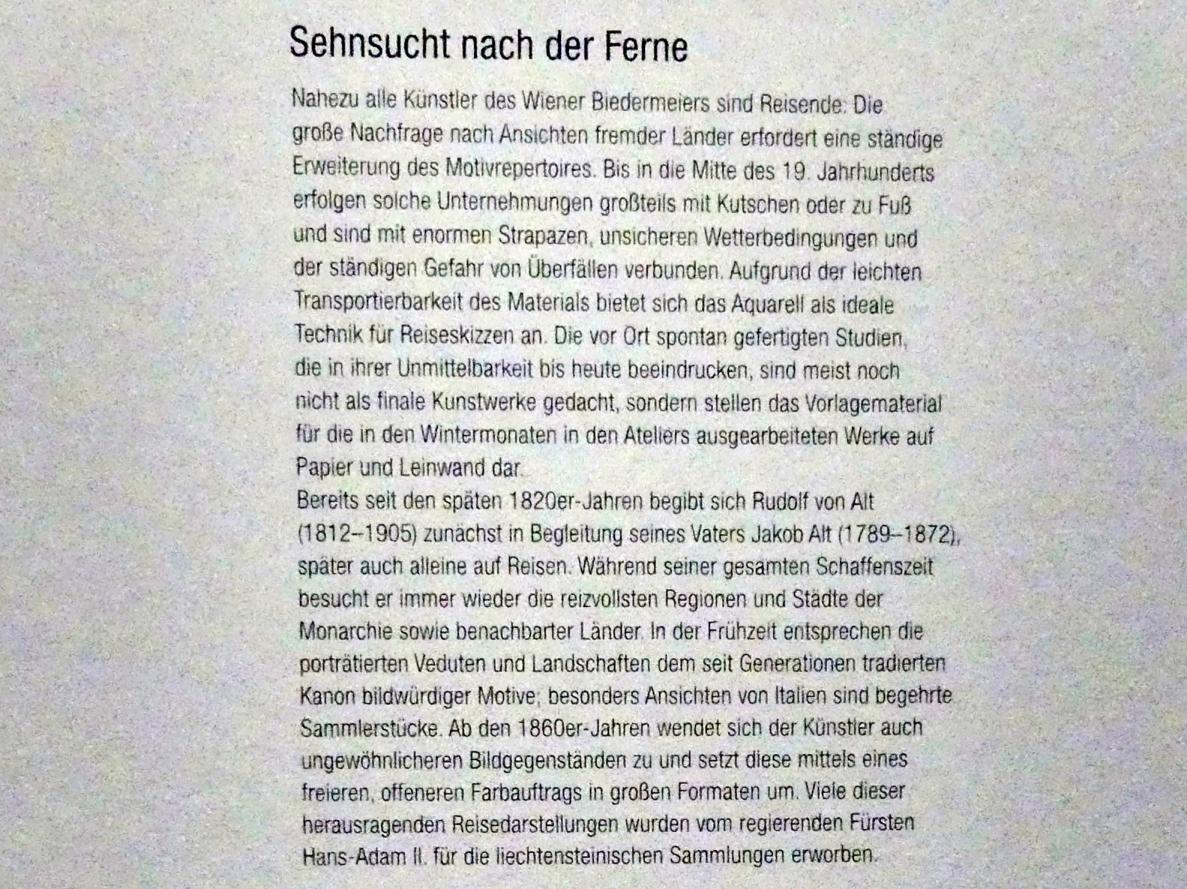 Wien, Albertina, Ausstellung "Rudolf von Alt und seine Zeit" vom 16.02.-10.06.2019, Sehnsucht nach der Ferne, Bild 2/3