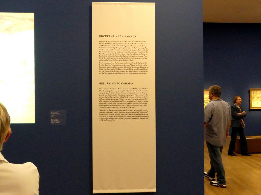 München, Kunsthalle, Ausstellung "Kanada und der Impressionismus" vom 19.07.-17.11.2019, Rückkehr nach Kanada, Bild 2/5