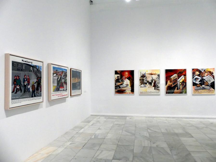 Madrid, Museo Reina Sofía, Ausstellung "Jörg Immendorff - The Task of the Painter" vom 30.10.2019-13.04.2020, Saal 3, Bild 1/2