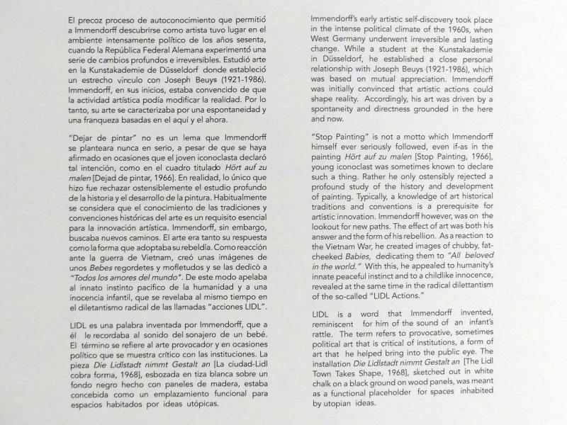 Madrid, Museo Reina Sofía, Ausstellung "Jörg Immendorff - The Task of the Painter" vom 30.10.2019-13.04.2020, Saal 1, Bild 2/2