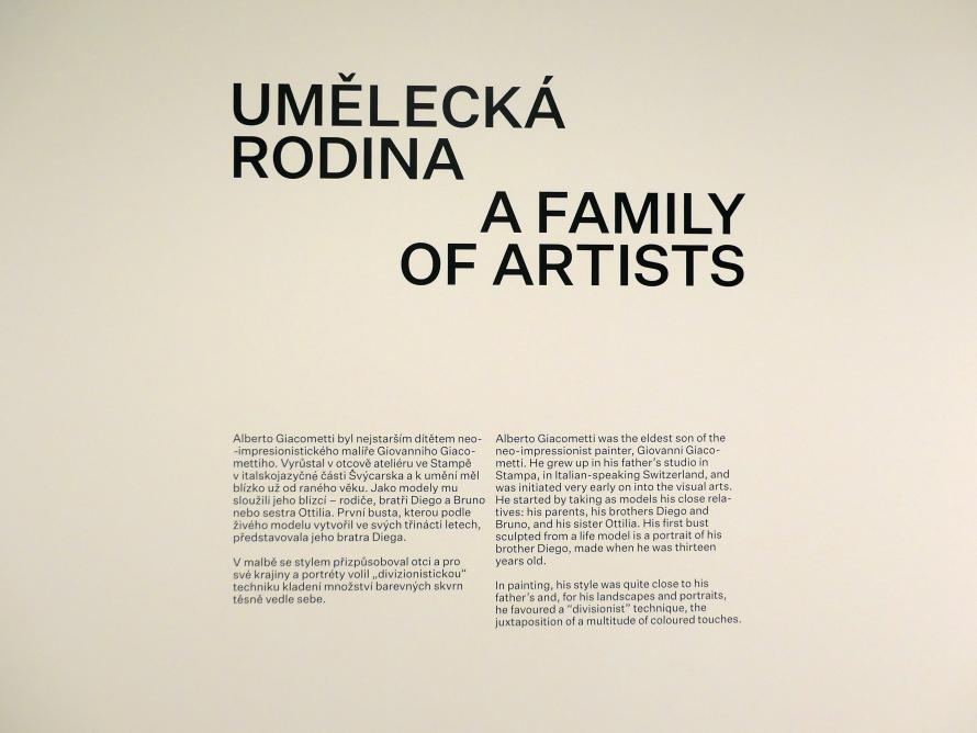Prag, Nationalgalerie im Messepalast, Ausstellung "Alberto Giacometti" vom 18.7.-1.12.2019, Familie
