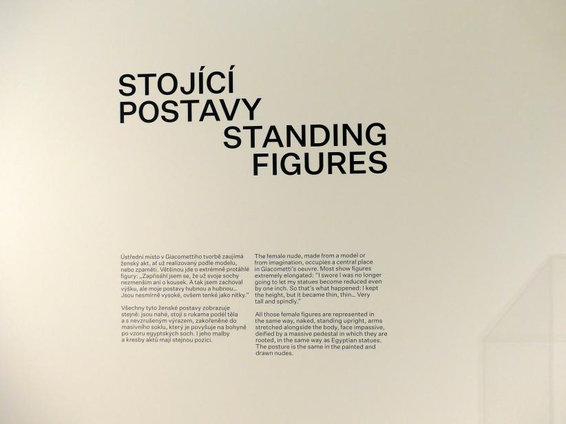 Prag, Nationalgalerie im Messepalast, Ausstellung "Alberto Giacometti" vom 18.07.-01.12.2019, Stehende Figuren, Bild 1/7