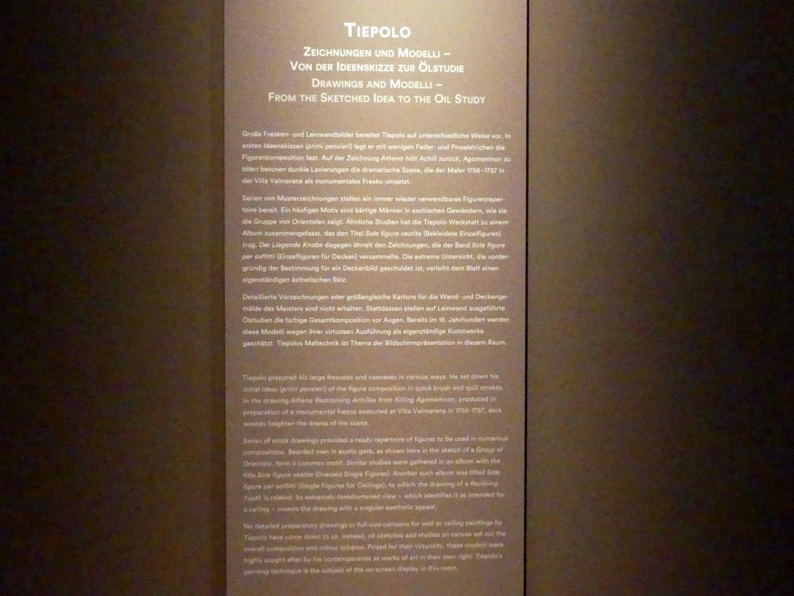 Stuttgart, Staatsgalerie, Ausstellung "Tiepolo"  vom 11.10.2019 - 02.02.2020, Saal 5: Zeichnungen und Modelli, Bild 2/2