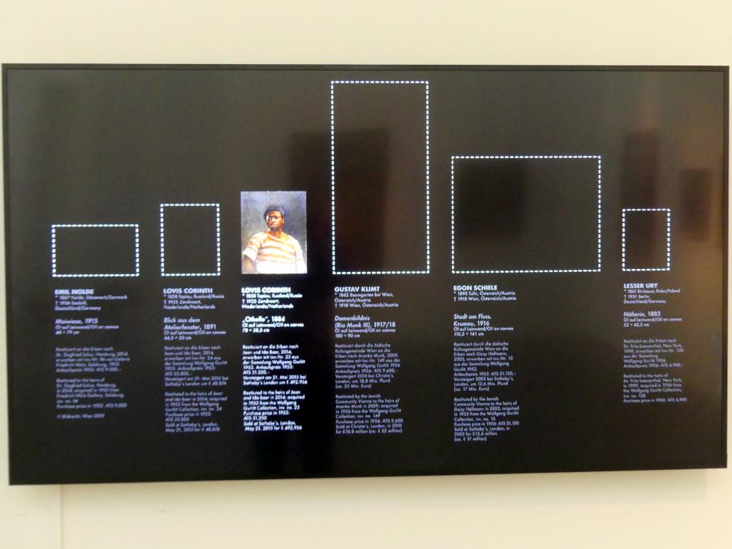 Linz, Lentos Kunstmuseum Linz, Saal 1 - Restitutionen, Bild 3/14