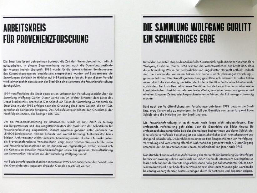 Linz, Lentos Kunstmuseum Linz, Saal 1 - Restitutionen, Bild 10/14