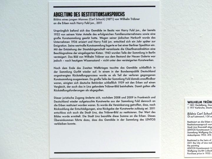 Linz, Lentos Kunstmuseum Linz, Saal 1 - Restitutionen, Bild 13/14
