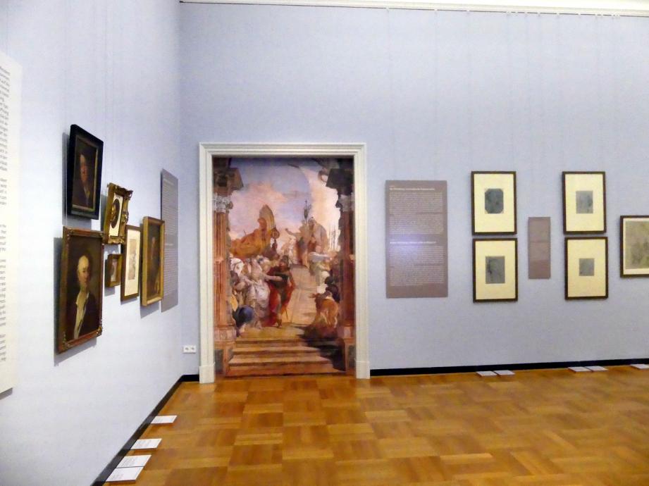 Würzburg, Martin von Wagner Museum, Ausstellung "Tiepolo und seine Zeit in Würzburg" vom 31.10.2020-15.07.2021, Saal 1, Bild 1/2