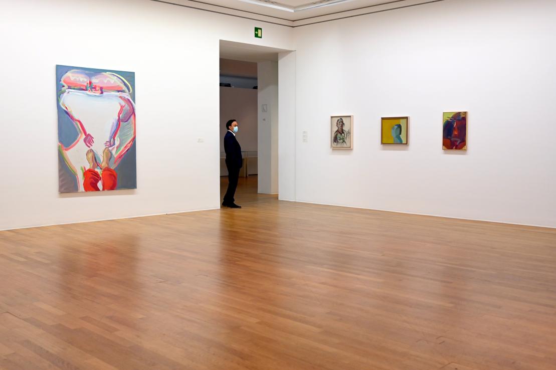 Bonn, Kunstmuseum, Ausstellung "Maria Lassnig - Wach bleiben" vom 10.02. - 08.05.2022, Saal 5, Bild 1/3