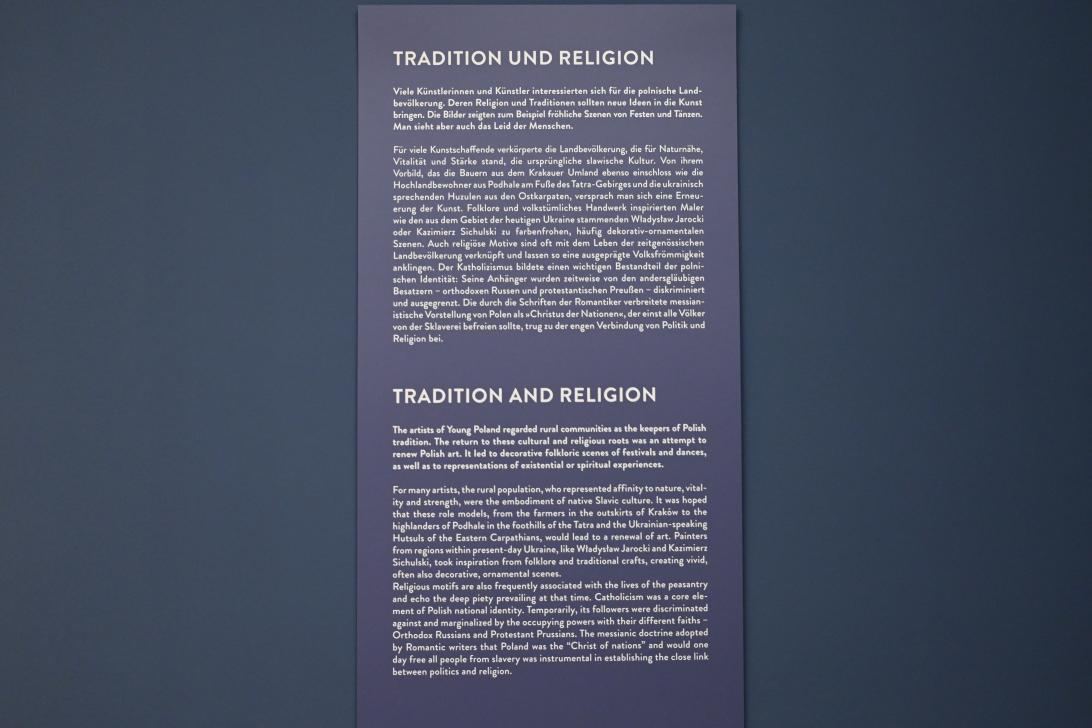 München, Kunsthalle, Ausstellung "Polnischer Symbolismus um 1900" vom 25.03.-07.08.2022, Saal 7 - Tradition und Religion, Bild 3/3