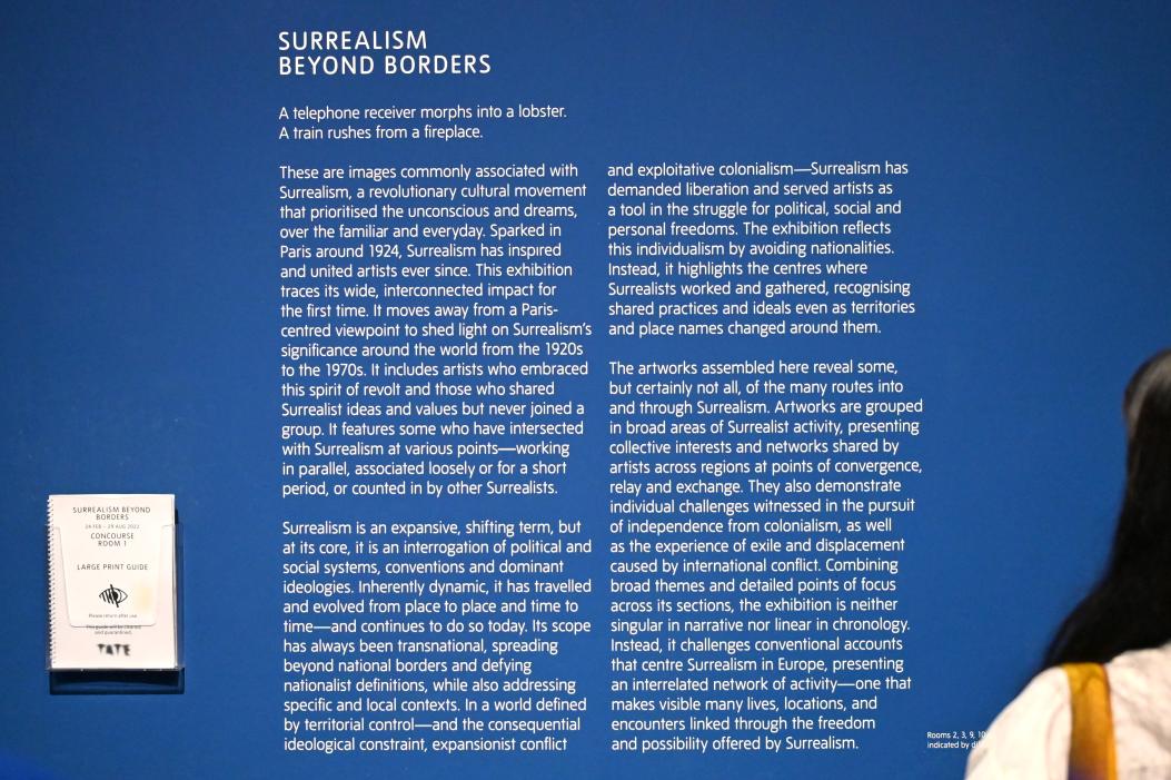 London, Tate Modern, Ausstellung "Surrealism Beyond Borders" vom 24.02.-29.08.2022, Saal 1, Bild 2/5