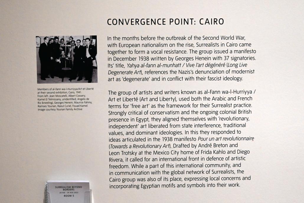 London, Tate Modern, Ausstellung "Surrealism Beyond Borders" vom 24.02.-29.08.2022, Saal 10, Bild 2/4