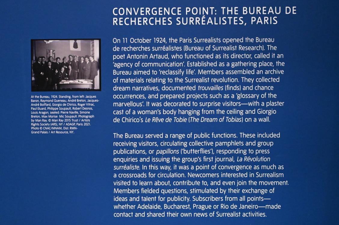 London, Tate Modern, Ausstellung "Surrealism Beyond Borders" vom 24.02.-29.08.2022, Saal 3, Bild 13/15