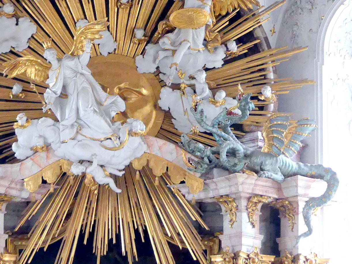 Ignaz Günther (1751–1775), Hochaltar, Mallersdorf, ehem. Klosterkirche, heute Pfarrkirche St. Johannes Evangelist, 1768, Bild 2/9