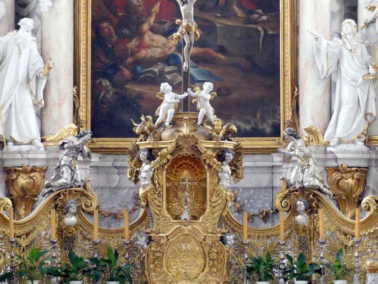 Ignaz Günther (1751–1775), Hochaltar, Mallersdorf, ehem. Klosterkirche, heute Pfarrkirche St. Johannes Evangelist, 1768, Bild 9/9