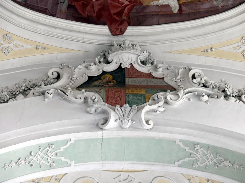 Dominikus Zimmermann (1706–1756), Stuck, Buxheim, Pfarrkirche St. Peter und Paul, 1726–1728, Bild 3/4