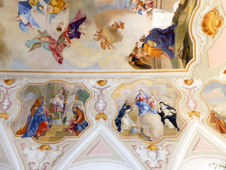 Johann Baptist Zimmermann (1701–1757), Fresken, Gosseltshausen, Pfarrkirche Mariä Empfängnis, 1701, Bild 4/5