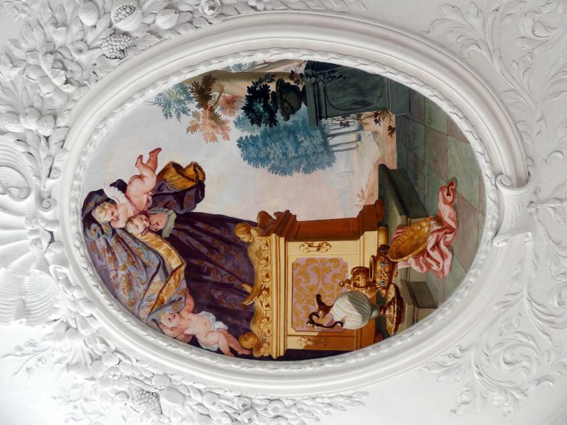 Johann Baptist Zimmermann (1701–1757), Fresken, Buxheim, ehemalige Reichskartause, jetzt Salesianerkloster, Bibliothek, 1710, Bild 2/8