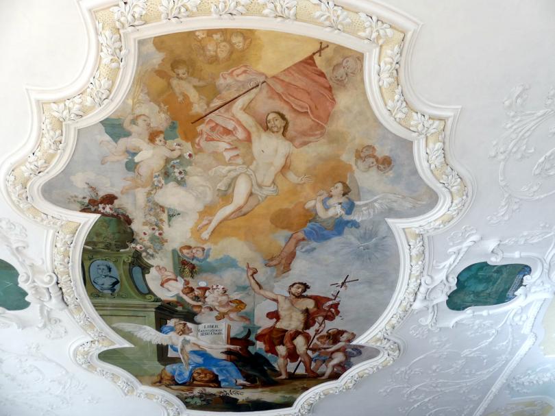Johann Baptist Zimmermann (1701–1757), Fresken, Buxheim, ehemalige Reichskartause, jetzt Salesianerkloster, Bibliothek, 1710, Bild 5/8