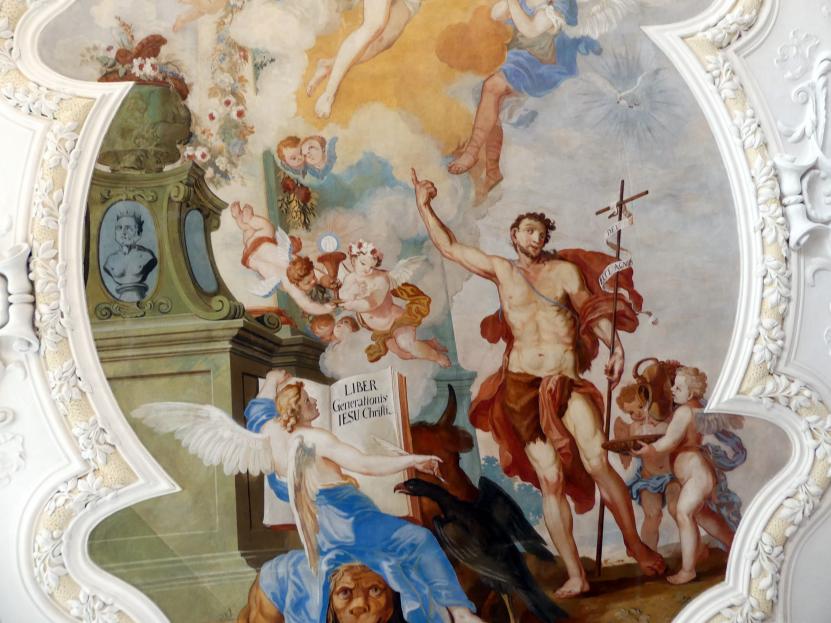 Johann Baptist Zimmermann (1701–1757), Fresken, Buxheim, ehemalige Reichskartause, jetzt Salesianerkloster, Bibliothek, 1710, Bild 7/8