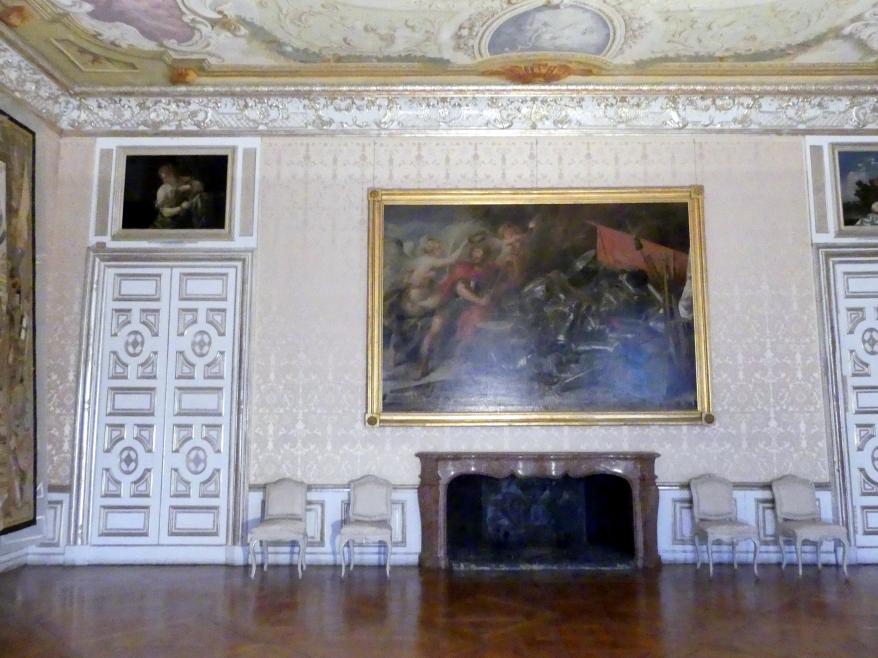 Johann Baptist Zimmermann (1701–1757), Stuck, vergoldet bzw. versilbert, in den Appartments des Kurfürsten und der Kurfürstin im ersten Geschoß, Hohlkehlen, Schleißheim, Schlossanlage, Neues Schloß, 1724, Bild 2/3