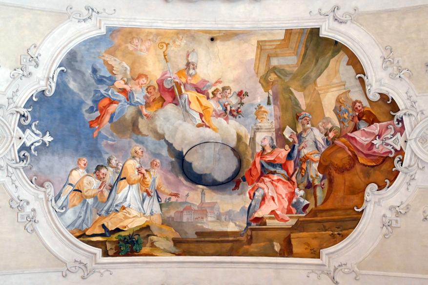 Johann Baptist Zimmermann (1701–1757), Fresken, Weyarn, ehem. Augustiner-Chorherrenstift, ehem. Stiftskirche, jetzt Pfarrkirche St. Peter und Paul, 1729, Bild 3/14