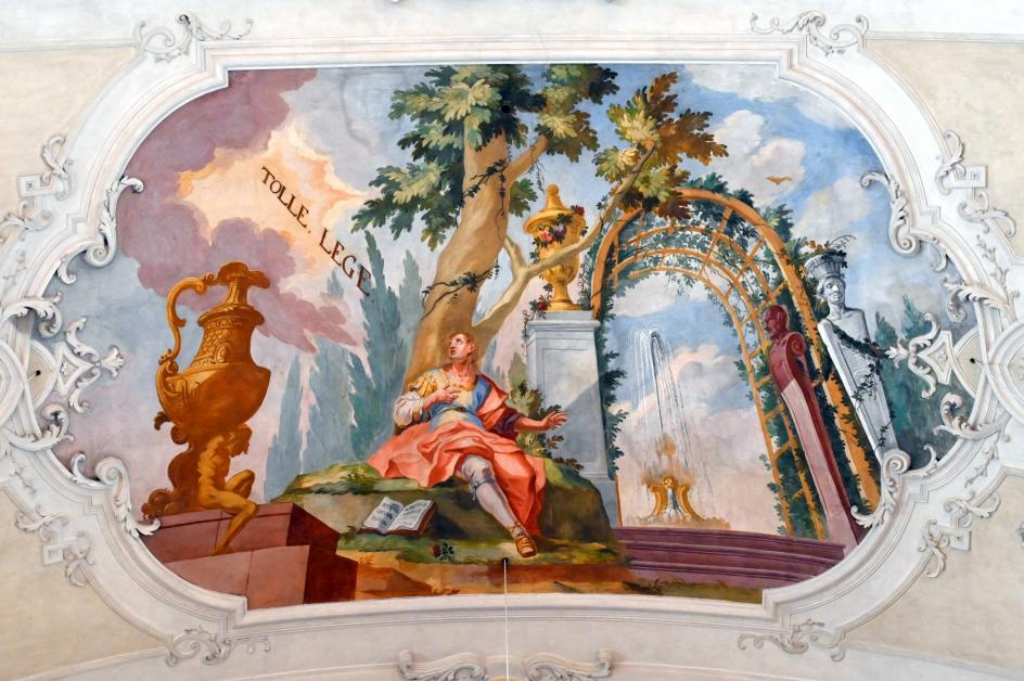 Johann Baptist Zimmermann (1701–1757), Fresken, Weyarn, ehem. Augustiner-Chorherrenstift, ehem. Stiftskirche, jetzt Pfarrkirche St. Peter und Paul, 1729, Bild 6/14