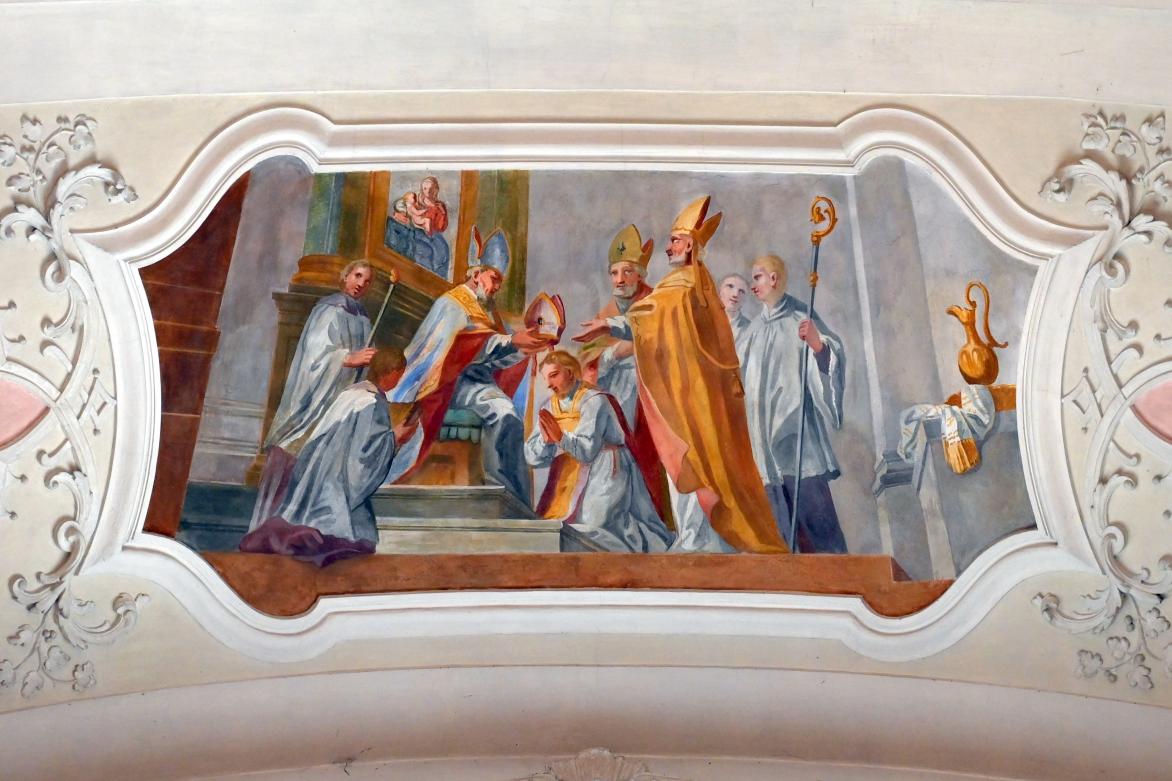 Johann Baptist Zimmermann (1701–1757), Fresken, Weyarn, ehem. Augustiner-Chorherrenstift, ehem. Stiftskirche, jetzt Pfarrkirche St. Peter und Paul, 1729, Bild 13/14
