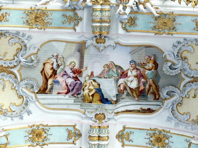 Johann Baptist Zimmermann (1701–1757), Fresken im Hauptraum, Wies, Wallfahrtskirche Zum Gegeißelten Heiland (zur Prämonstratenser-Abtei Steingaden gehörig), 1753–1754, Bild 7/40