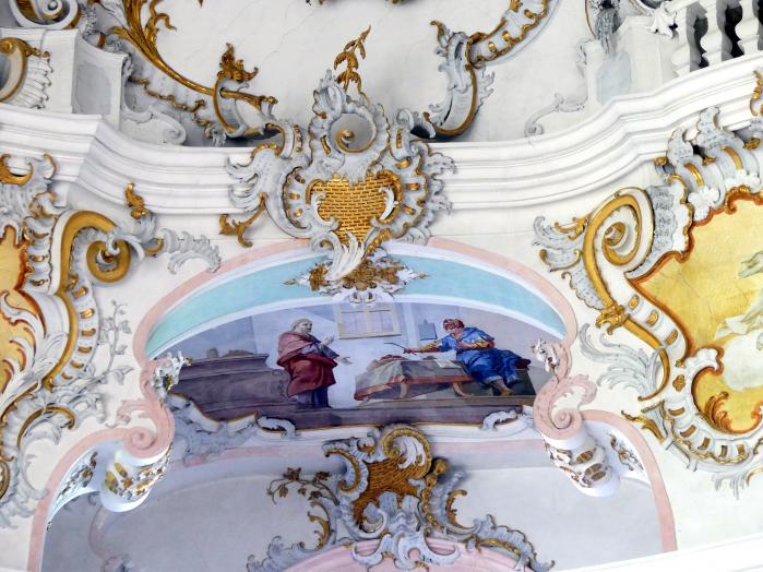 Johann Baptist Zimmermann (1701–1757), Fresken im Hauptraum, Wies, Wallfahrtskirche Zum Gegeißelten Heiland (zur Prämonstratenser-Abtei Steingaden gehörig), 1753–1754, Bild 24/40