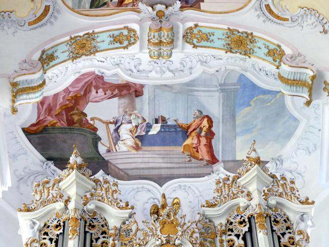 Johann Baptist Zimmermann (1701–1757), Fresken im Hauptraum, Wies, Wallfahrtskirche Zum Gegeißelten Heiland (zur Prämonstratenser-Abtei Steingaden gehörig), 1753–1754, Bild 39/40