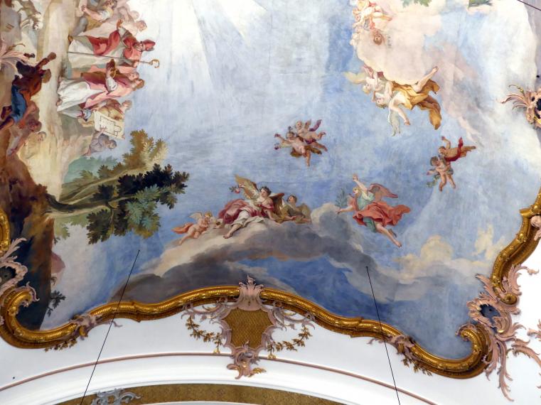 Johann Baptist Zimmermann (1701–1757), Fresken (großer Anteil von Gehilfenarbeit), Neustift (Freising), ehem. Prämonstratenserklosterkirche, jetzt Pfarrkirche St. Peter und Paul, 1756, Bild 3/11
