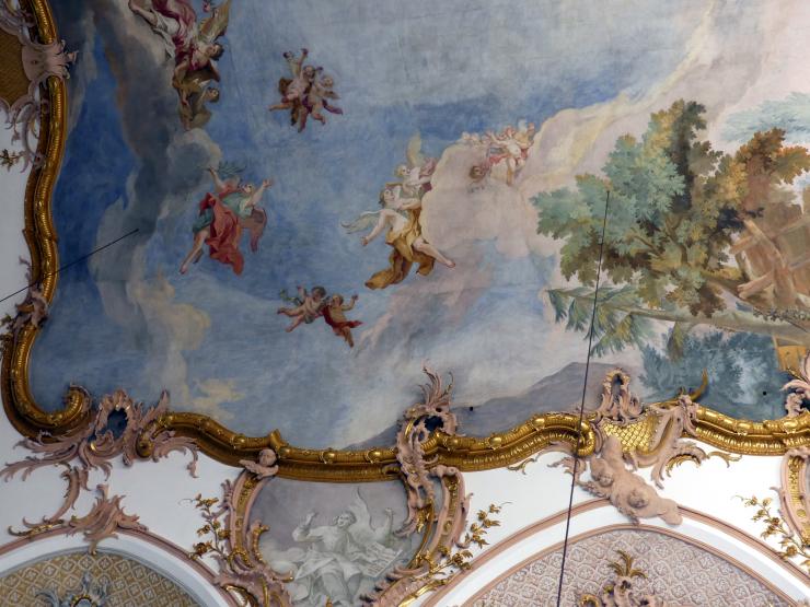 Johann Baptist Zimmermann (1701–1757), Fresken (großer Anteil von Gehilfenarbeit), Neustift (Freising), ehem. Prämonstratenserklosterkirche, jetzt Pfarrkirche St. Peter und Paul, 1756, Bild 4/11
