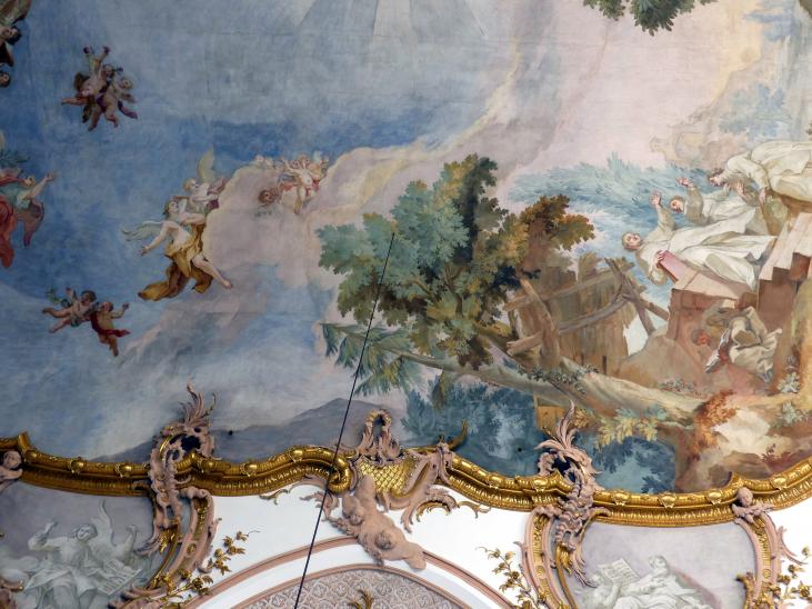 Johann Baptist Zimmermann (1701–1757), Fresken (großer Anteil von Gehilfenarbeit), Neustift (Freising), ehem. Prämonstratenserklosterkirche, jetzt Pfarrkirche St. Peter und Paul, 1756, Bild 5/11