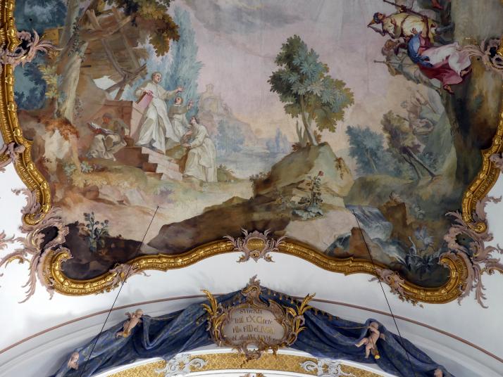 Johann Baptist Zimmermann (1701–1757), Fresken (großer Anteil von Gehilfenarbeit), Neustift (Freising), ehem. Prämonstratenserklosterkirche, jetzt Pfarrkirche St. Peter und Paul, 1756, Bild 7/11