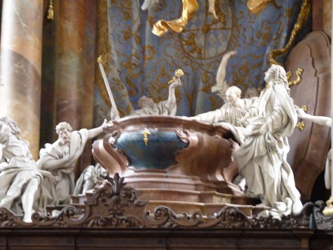 Egid Quirin Asam (1714–1748), Himmelfahrt Mariens, Ostabschluß des Chores, Rohr, ehem. Augustiner-Chorherrenstift, jetzt Benediktinerabtei, ehem. Stiftskirche, 1722–1723, Bild 2/6