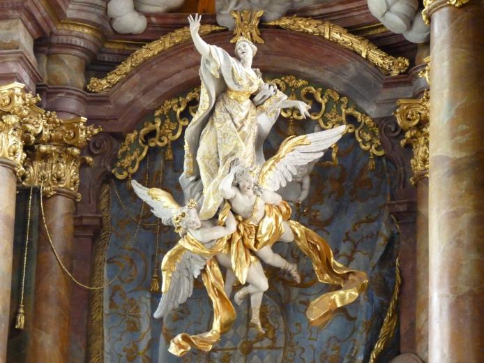 Egid Quirin Asam (1714–1748), Himmelfahrt Mariens, Ostabschluß des Chores, Rohr, ehem. Augustiner-Chorherrenstift, jetzt Benediktinerabtei, ehem. Stiftskirche, 1722–1723, Bild 3/6