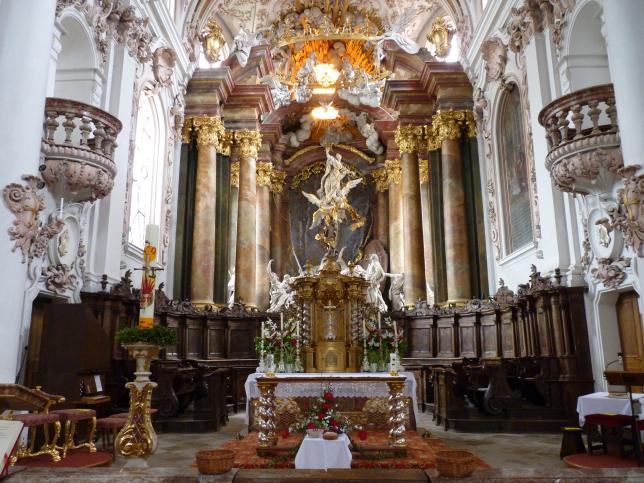 Egid Quirin Asam (1714–1748), Himmelfahrt Mariens, Ostabschluß des Chores, Rohr, ehem. Augustiner-Chorherrenstift, jetzt Benediktinerabtei, ehem. Stiftskirche, 1722–1723, Bild 4/6