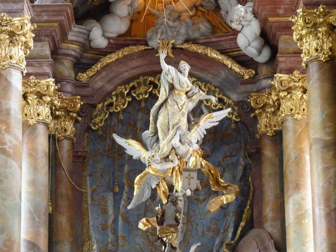 Egid Quirin Asam (1714–1748), Himmelfahrt Mariens, Ostabschluß des Chores, Rohr, ehem. Augustiner-Chorherrenstift, jetzt Benediktinerabtei, ehem. Stiftskirche, 1722–1723, Bild 5/6