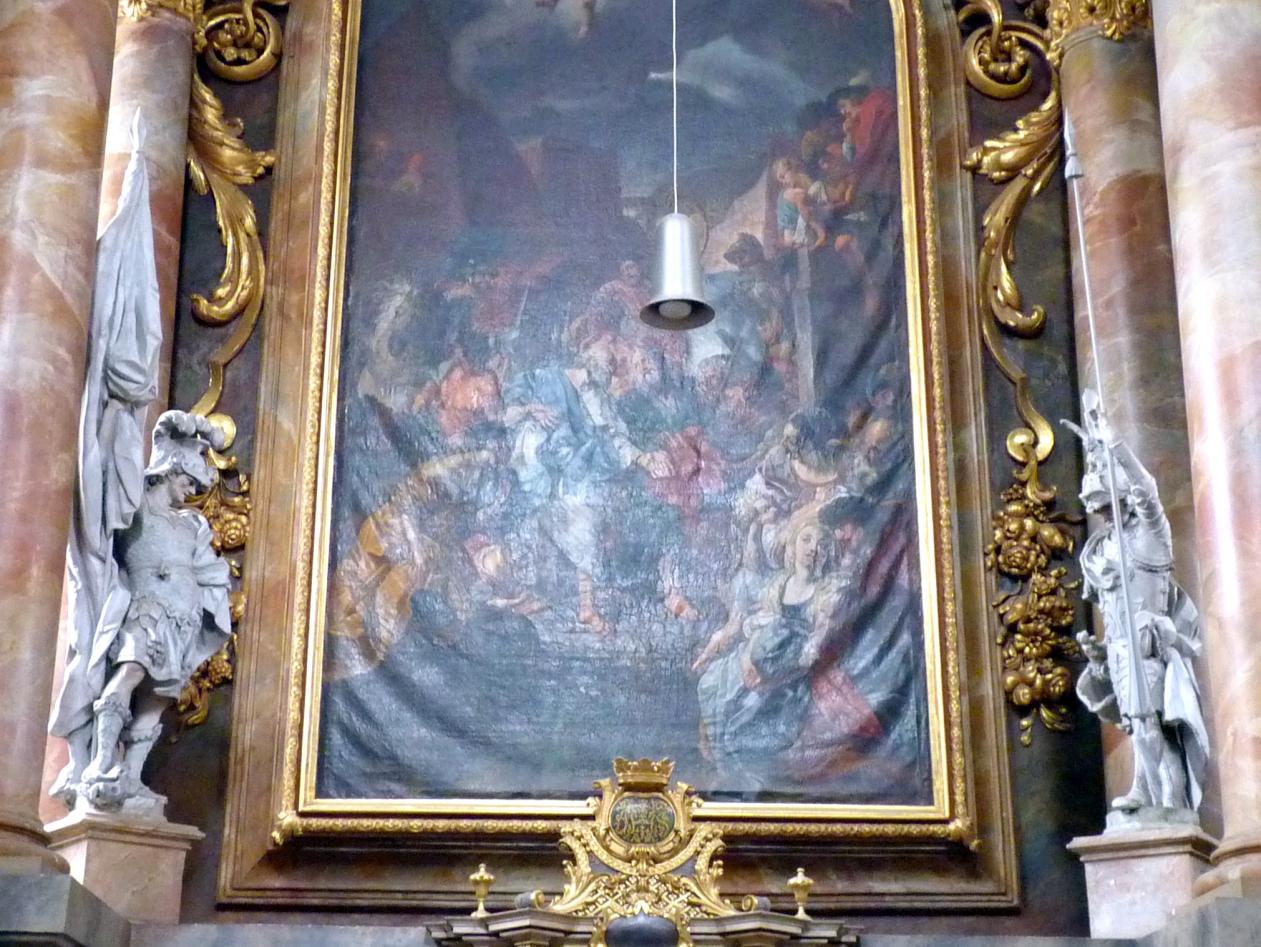 Egid Quirin Asam (1714–1748), Altarfiguren St. Georg und St. Florian im nördlichen Querschiff, Rohr, ehem. Augustiner-Chorherrenstift, jetzt Benediktinerabtei, ehem. Stiftskirche, 1721–1723, Bild 3/3