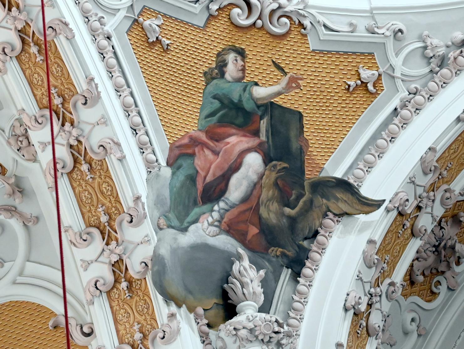 Egid Quirin Asam (1714–1748), Überführung der Fresken der Vier Evangelisten illusionistisch ins Plastische, Innsbruck, ehem. Stadtpfarrkirche, heute Dom zu St. Jakob, 1722