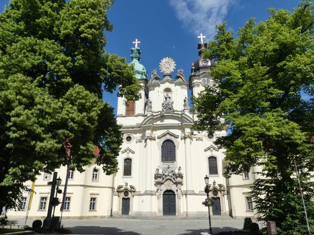 Kilian Ignaz Dientzenhofer (1718–1752), Bau der Klosterkirche Hl. Hedwig und Hl. Kreuz, Wahlstatt, ehem. Benediktiner-Propstei, ehem. Klosterkirche Hl. Kreuz und St. Hedwig, 1727–1731, Bild 3/3