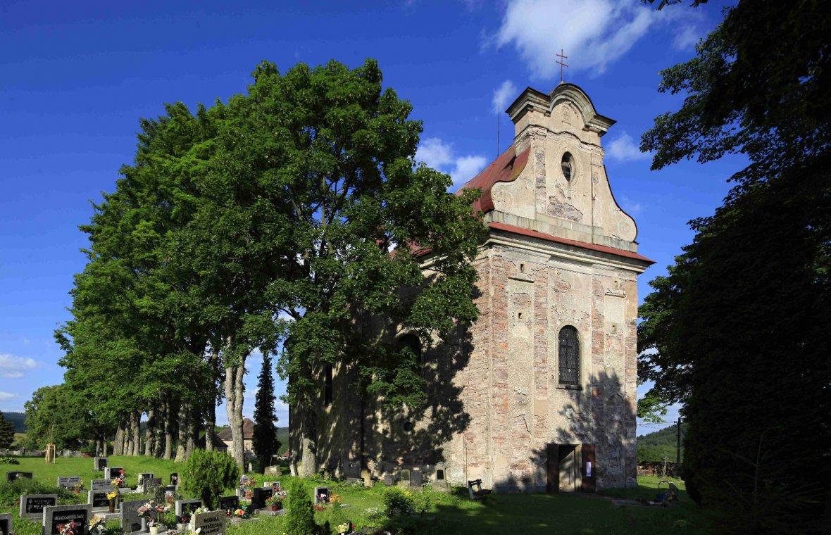 Kilian Ignaz Dientzenhofer (1718–1752), Bauleitung beim Bau der Pfarrkirche St. Jakobus der Ältere (Zuschreibung), Ruppersdorf (Ruprechtice), Pfarrkirche St. Jakobus der Ältere, 1720–1723, Bild 6/6