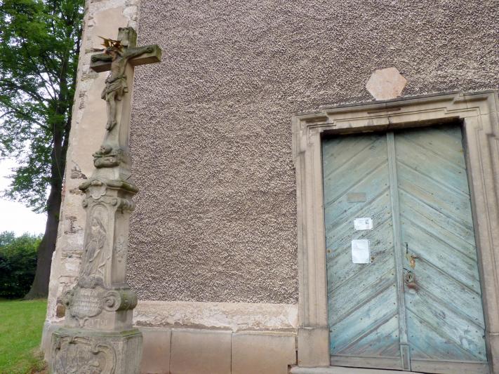 Kilian Ignaz Dientzenhofer (1718–1752), Bau der Pfarrkirche St. Barbara, wahrscheinlich nach Plänen von Christoph Dientzenhofer (Zuschreibung), Ottendorf (Otovice), Pfarrkirche St. Barbara, 1725–1726, Bild 2/11