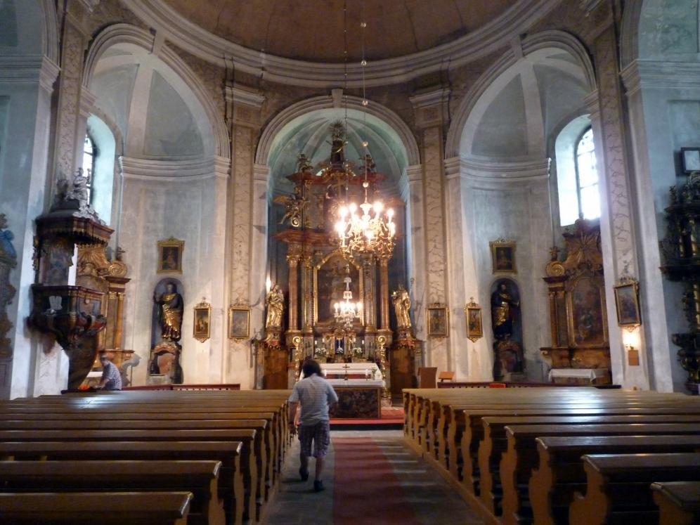 Kilian Ignaz Dientzenhofer (1718–1752), Bau der Pfarrkirche St. Barbara, wahrscheinlich nach Plänen von Christoph Dientzenhofer (Zuschreibung), Ottendorf (Otovice), Pfarrkirche St. Barbara, 1725–1726, Bild 4/11