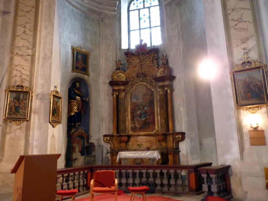 Kilian Ignaz Dientzenhofer (1718–1752), Bau der Pfarrkirche St. Barbara, wahrscheinlich nach Plänen von Christoph Dientzenhofer (Zuschreibung), Ottendorf (Otovice), Pfarrkirche St. Barbara, 1725–1726, Bild 6/11